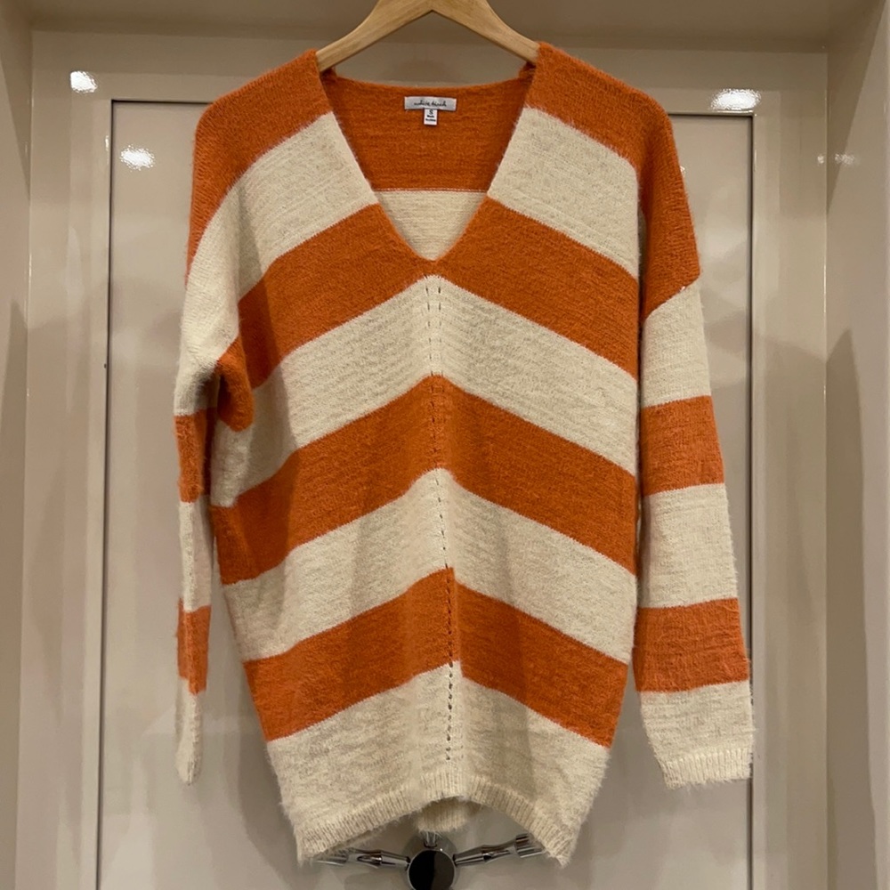Sweater orange and cream SZ Small